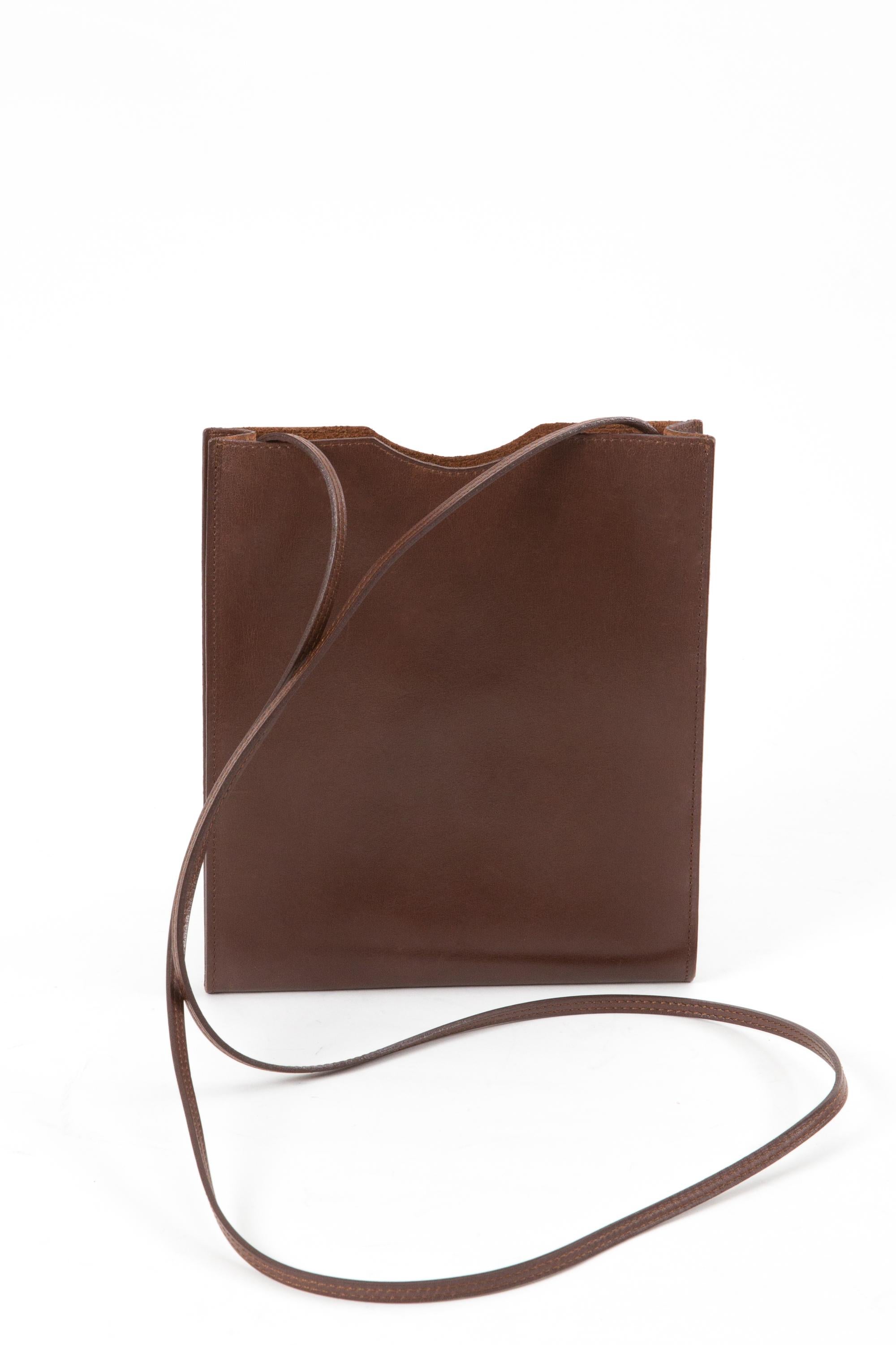 Bolso de hombro Hermes Onimetou de piel en caja marrón en venta 1