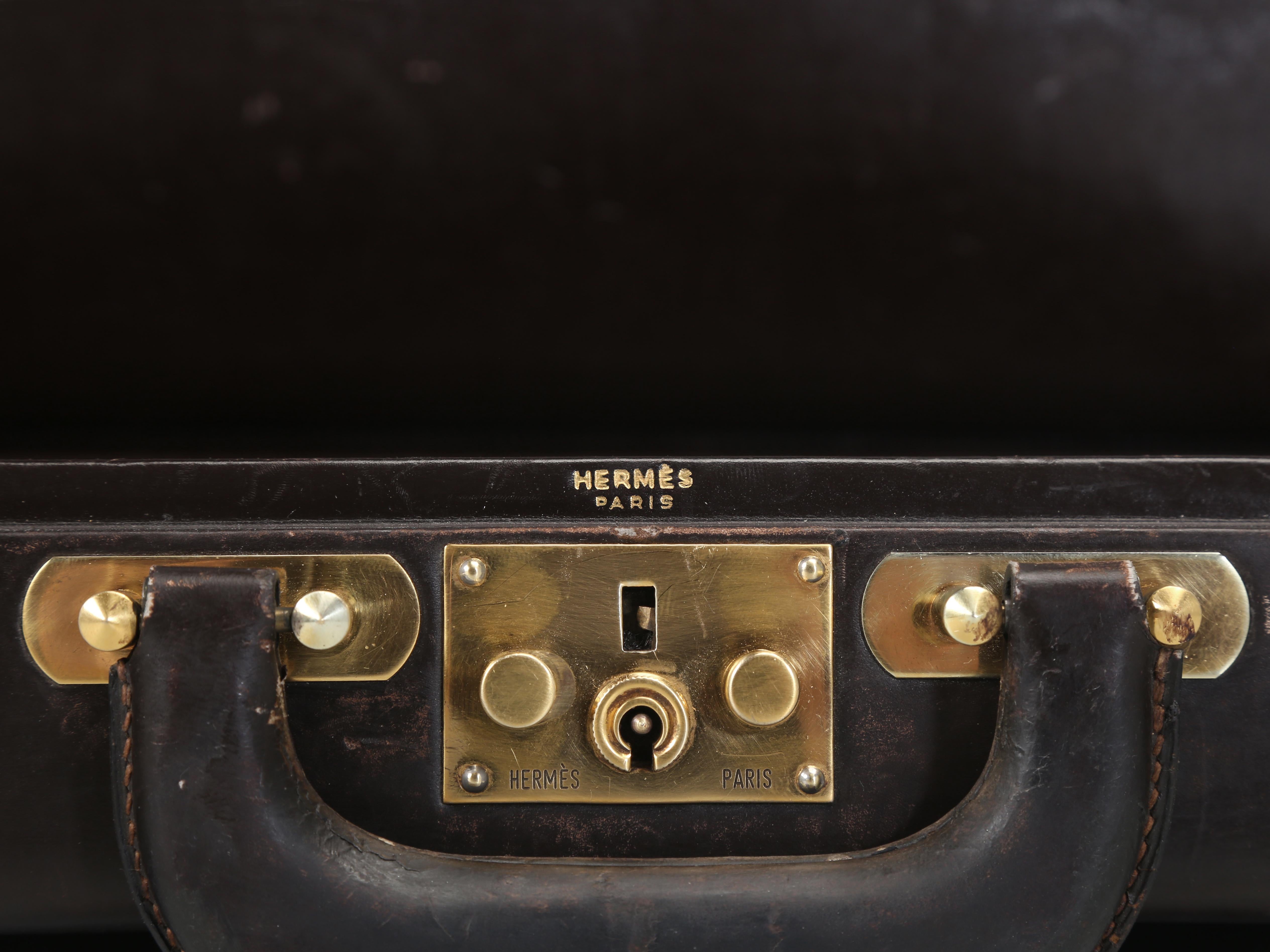 Hermès Brown Calfskin Leather Briefcase or men's Attaché Case 4