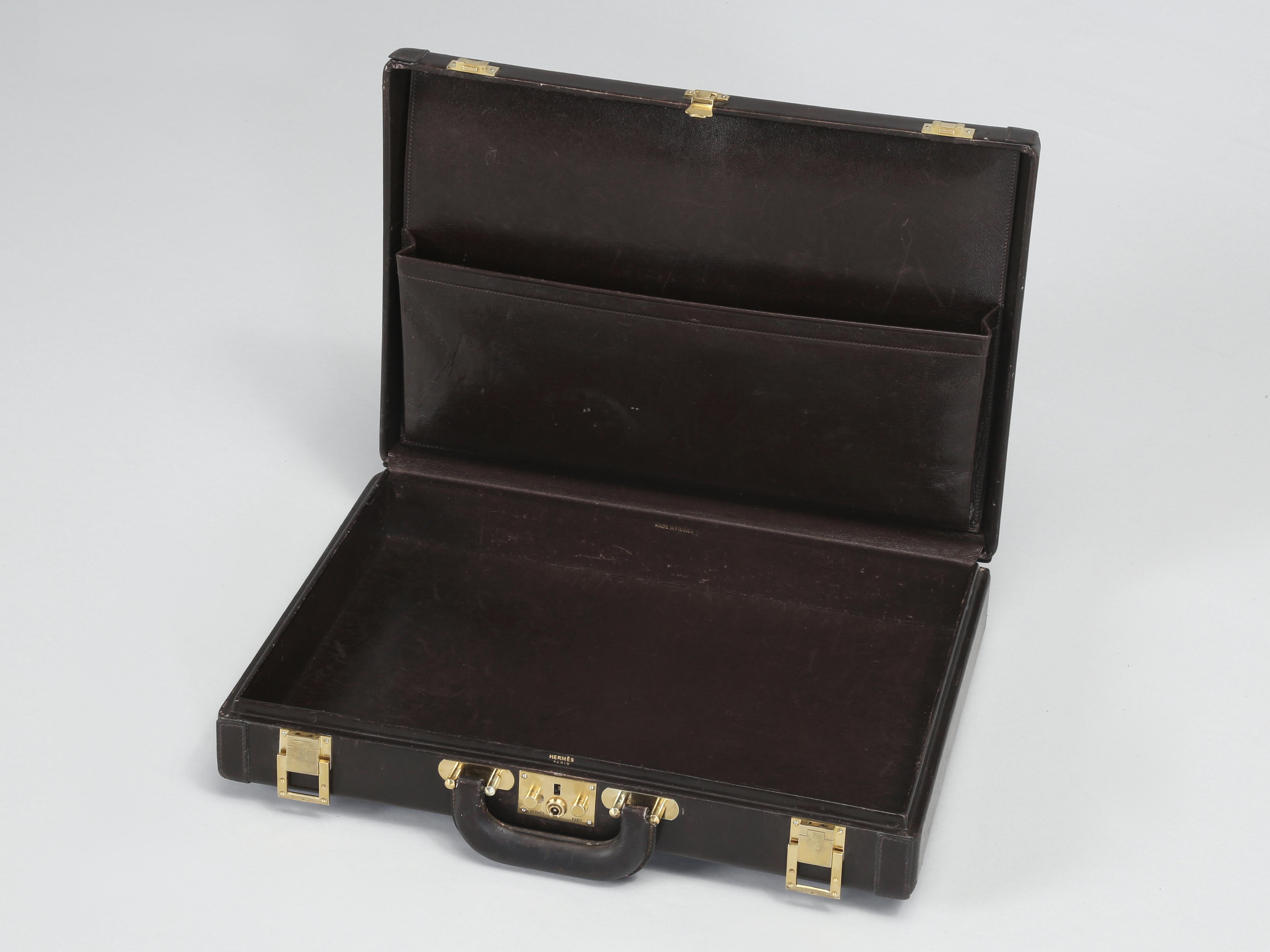 Hermès Brown Calfskin Leather Briefcase or men's Attaché Case 5