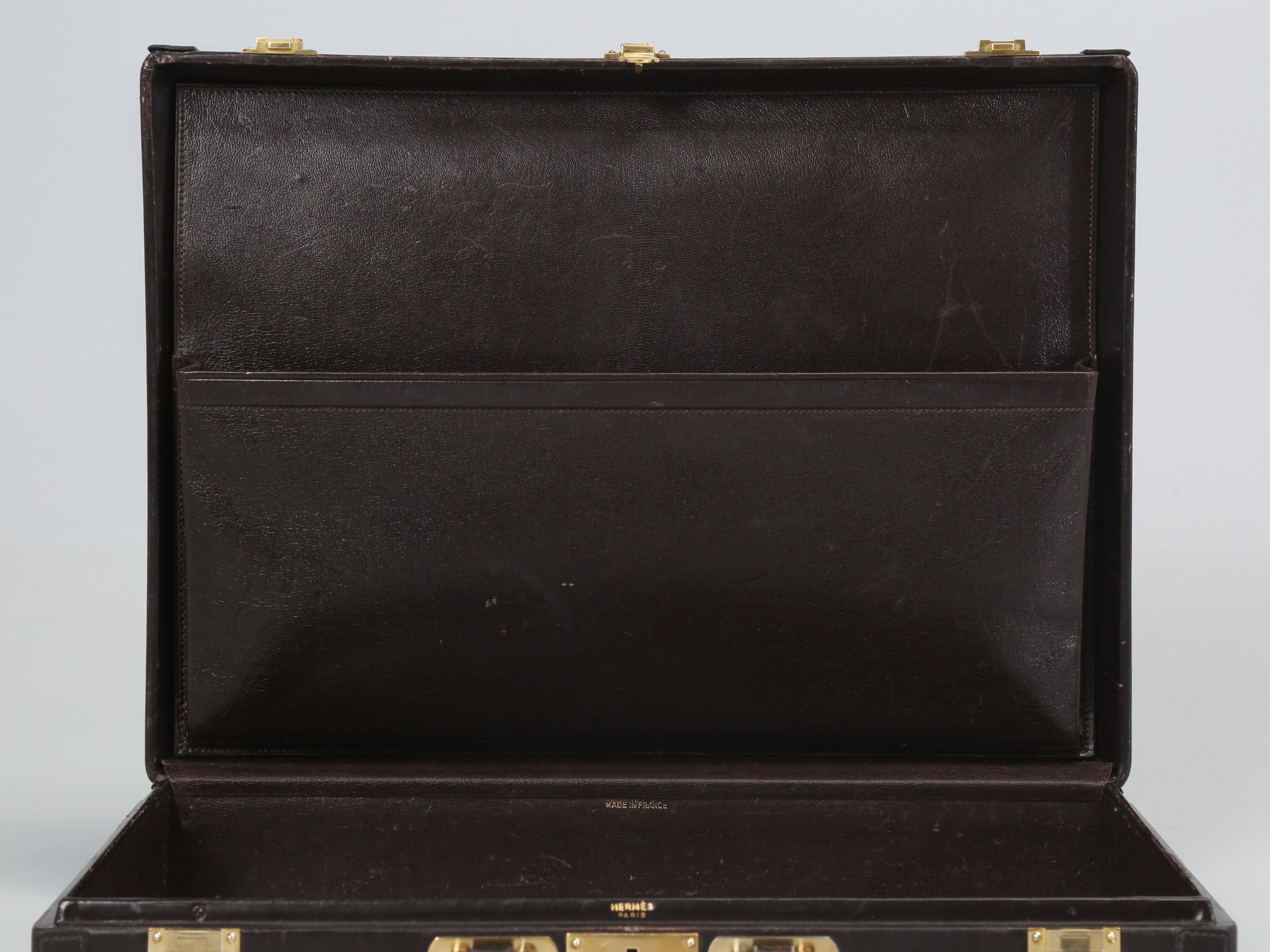 Hermès Brown Calfskin Leather Briefcase or men's Attaché Case 6