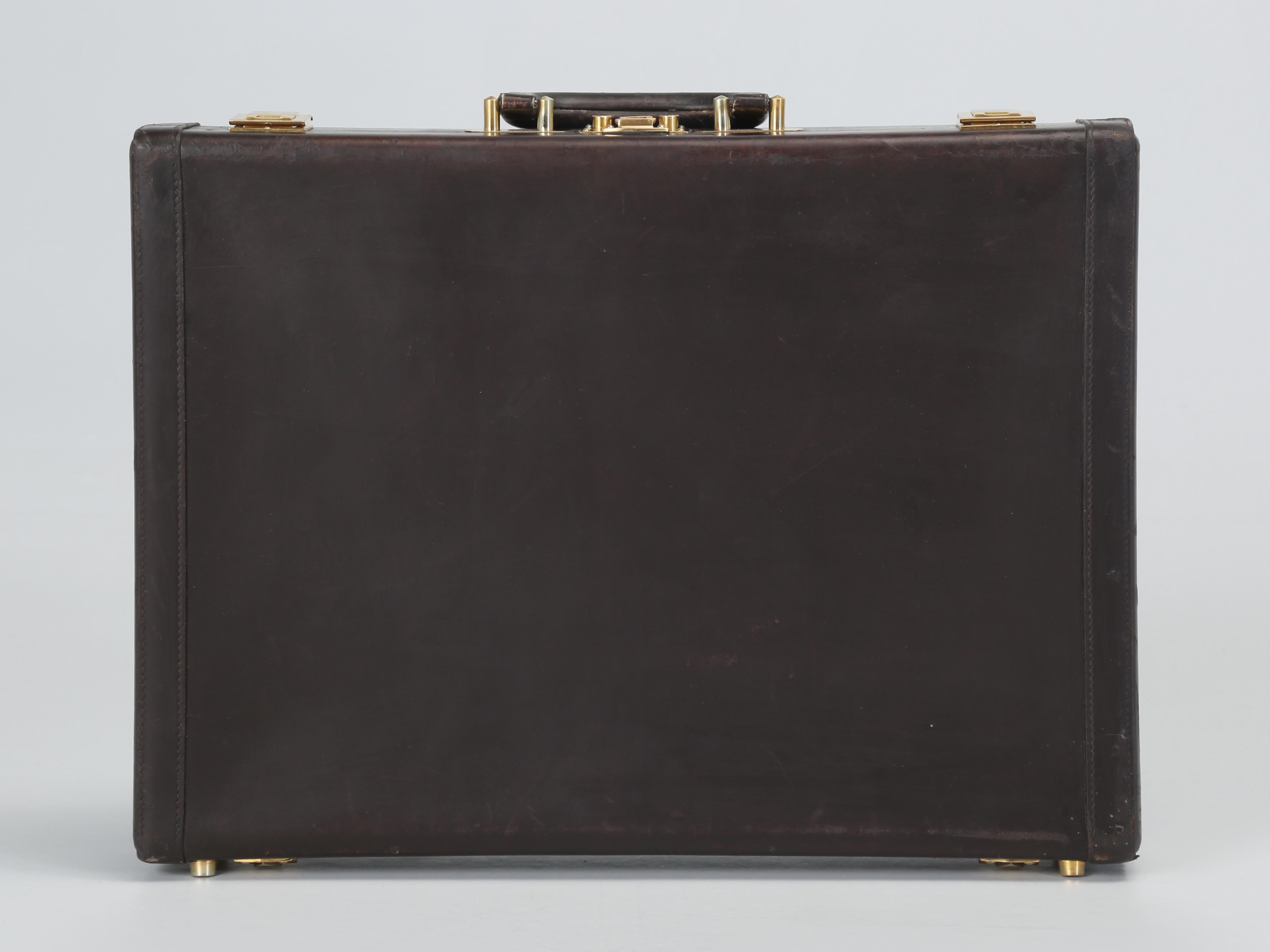 Hand-Crafted Hermès Brown Calfskin Leather Briefcase or men's Attaché Case