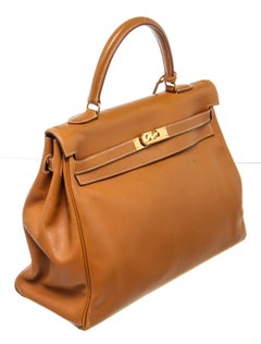 Hermes Braun Canvas Kelly 35 Umhängetasche