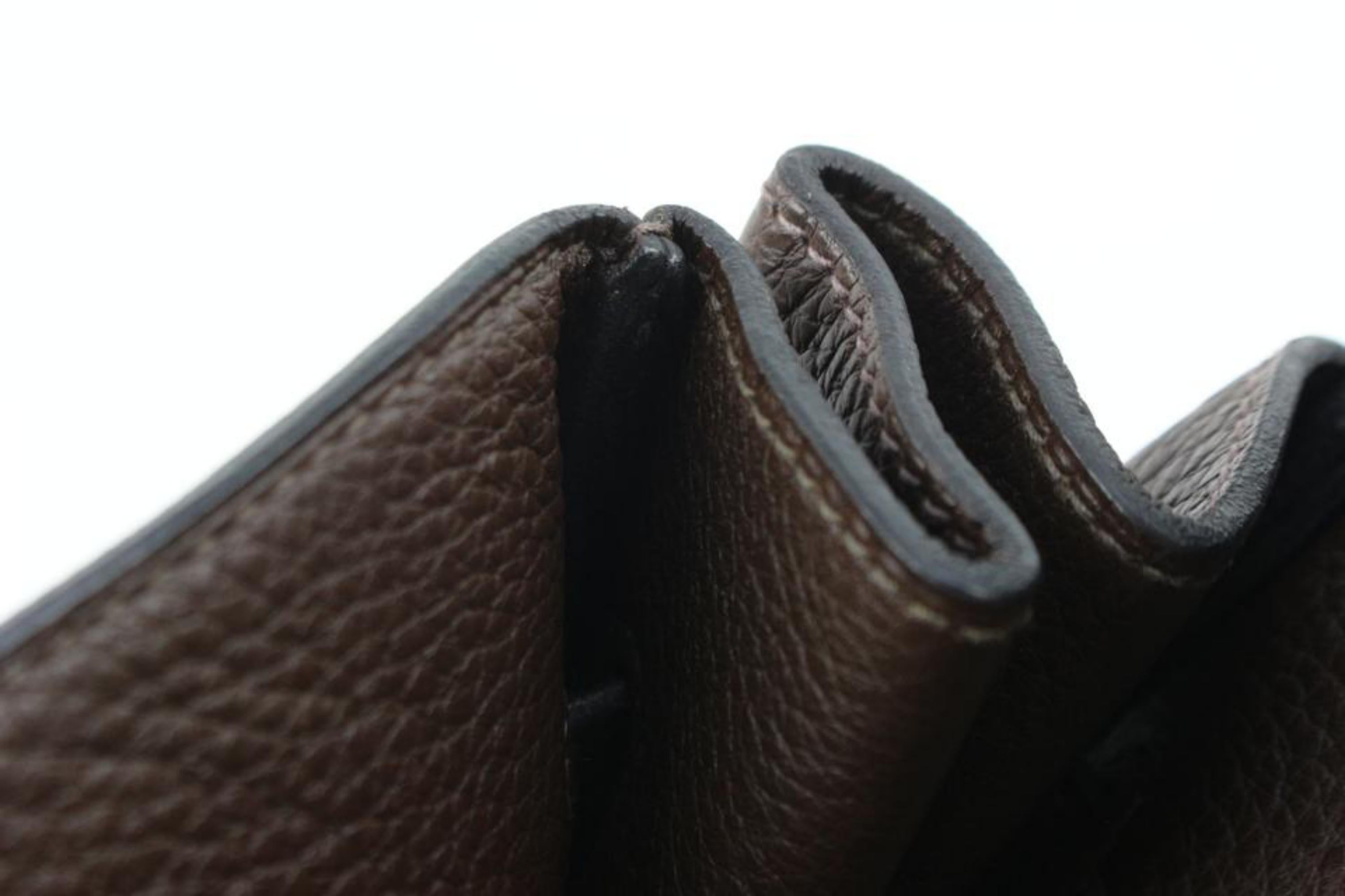 Hermès Brown Chocolat Clemence Leather JPG Birkin Bag s210h50 5