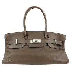 Hermès Braun Chocolat Clemence Leder JPG Birkin Tasche s210h50