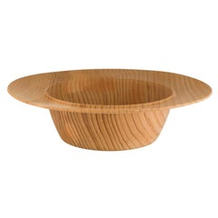 Hermes Brown Cognac Wood Hat Fedora Coffee Table Fruit Decor Bowl