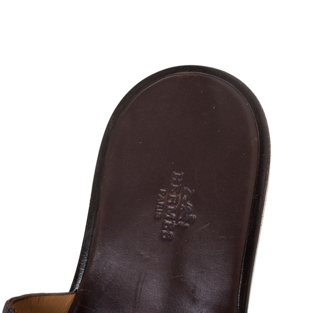 croc leather sandals