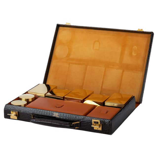 Hermès Rare Men's Leather Toiletry Traveling Briefcase For Sale at ...