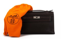 Hermès Braune Kelly Pouchette Tasche aus Pecari-Leder