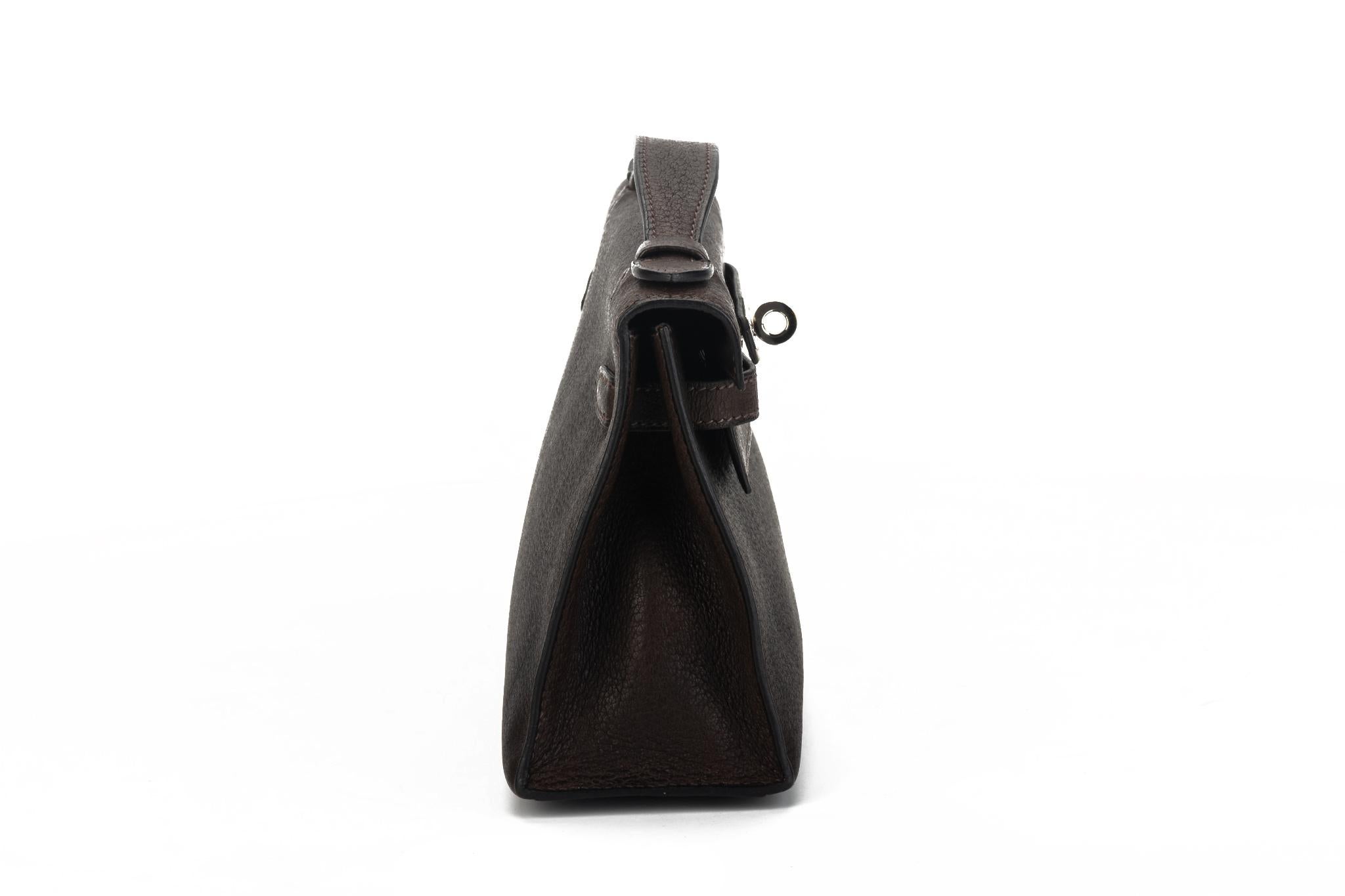 Borsa Kelly in pelle marrone Pecari di Hermès In condizioni ottime a West Hollywood, CA