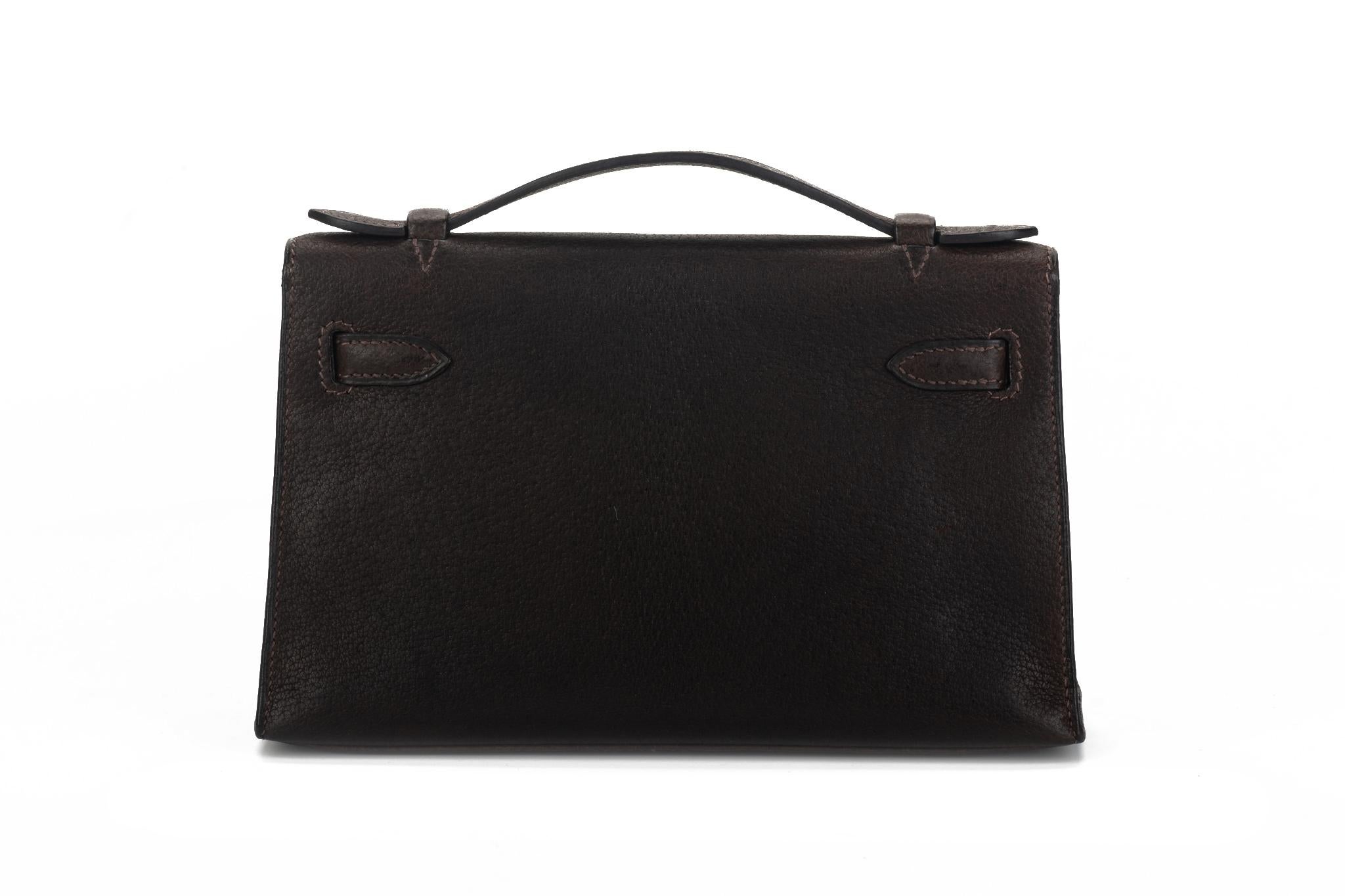 Donna Borsa Kelly in pelle marrone Pecari di Hermès