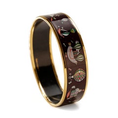 Hermès Brown Enamel Hot Air Balloons Bracelet