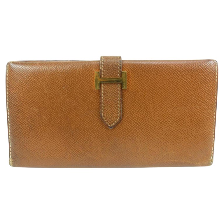 Hermes, Bearn, Ostrich, brown, Leather, Wallet