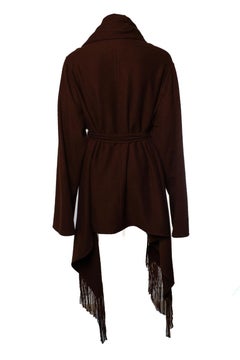 Hermes, brown fringed cape