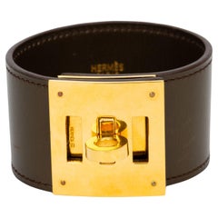 Bracciale Kelly Dog in oro marrone di Hermès