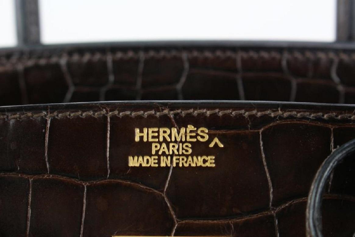 Women's Hermès Brown Havane Porosus Crocodile Birkin 35 90her727