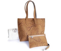 Hermes Brown Karimi Felt MM Shoulder Bag