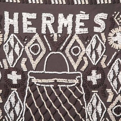 Hermès Brown Kelly En Perles Silk Scarf