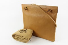 Hermes Brown Leather Aline MM Flat Tote Bag 5her1222