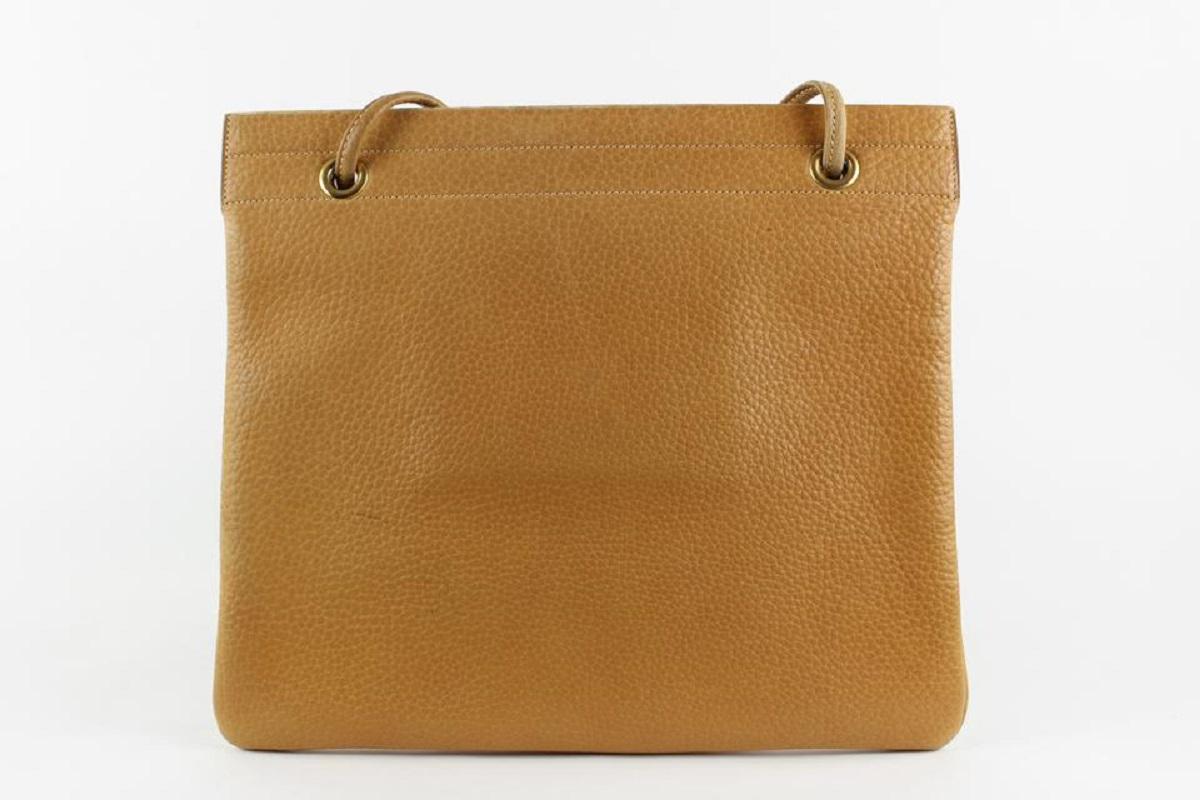 Hermes Brown Leather Aline MM Flat Tote Bag 5her1222 1