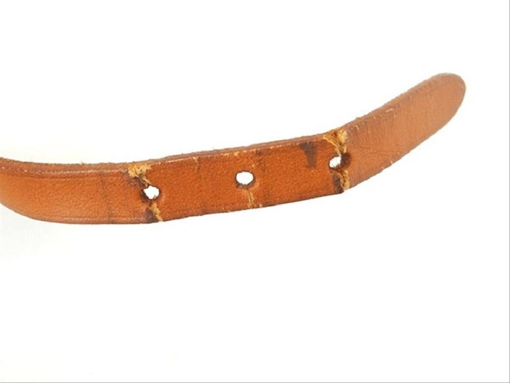 Hermès Brown Leather Api Belt Wrap Bracelet 217544 For Sale 1