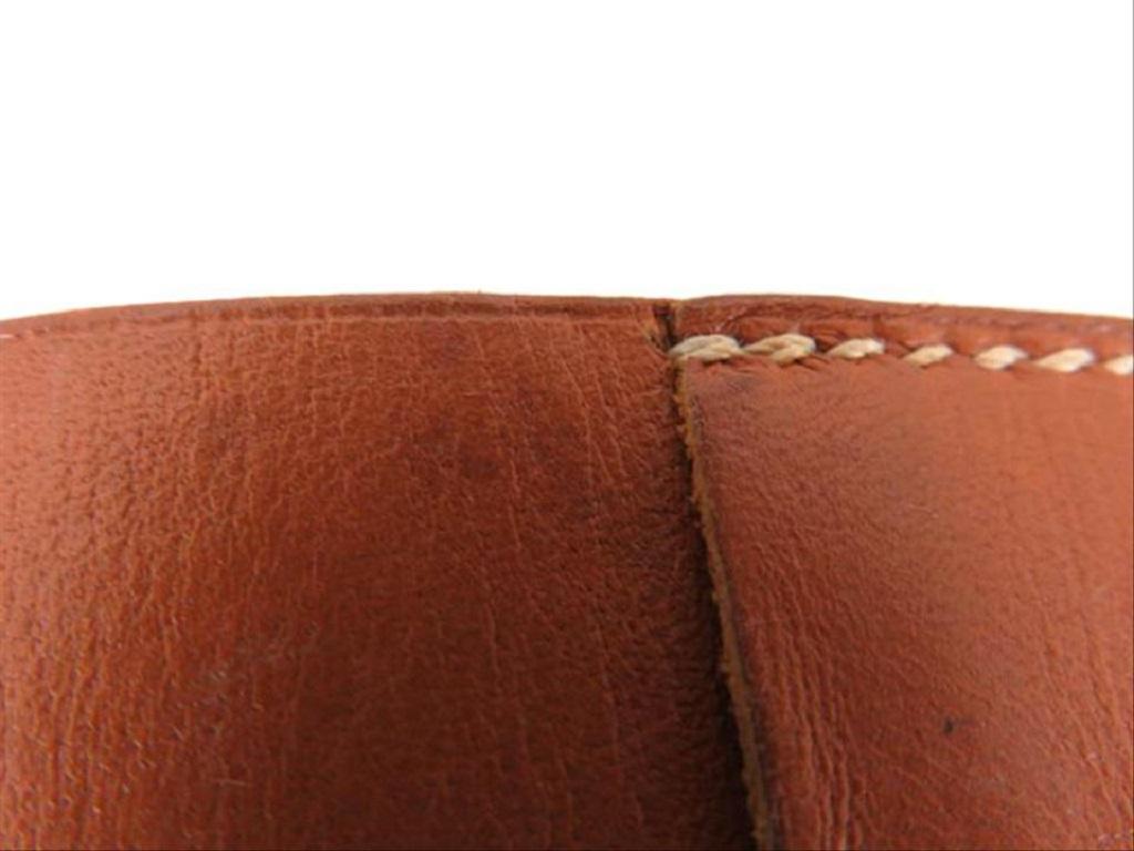 Hermès Brown Leather Bangle 216551 In Good Condition For Sale In Dix hills, NY