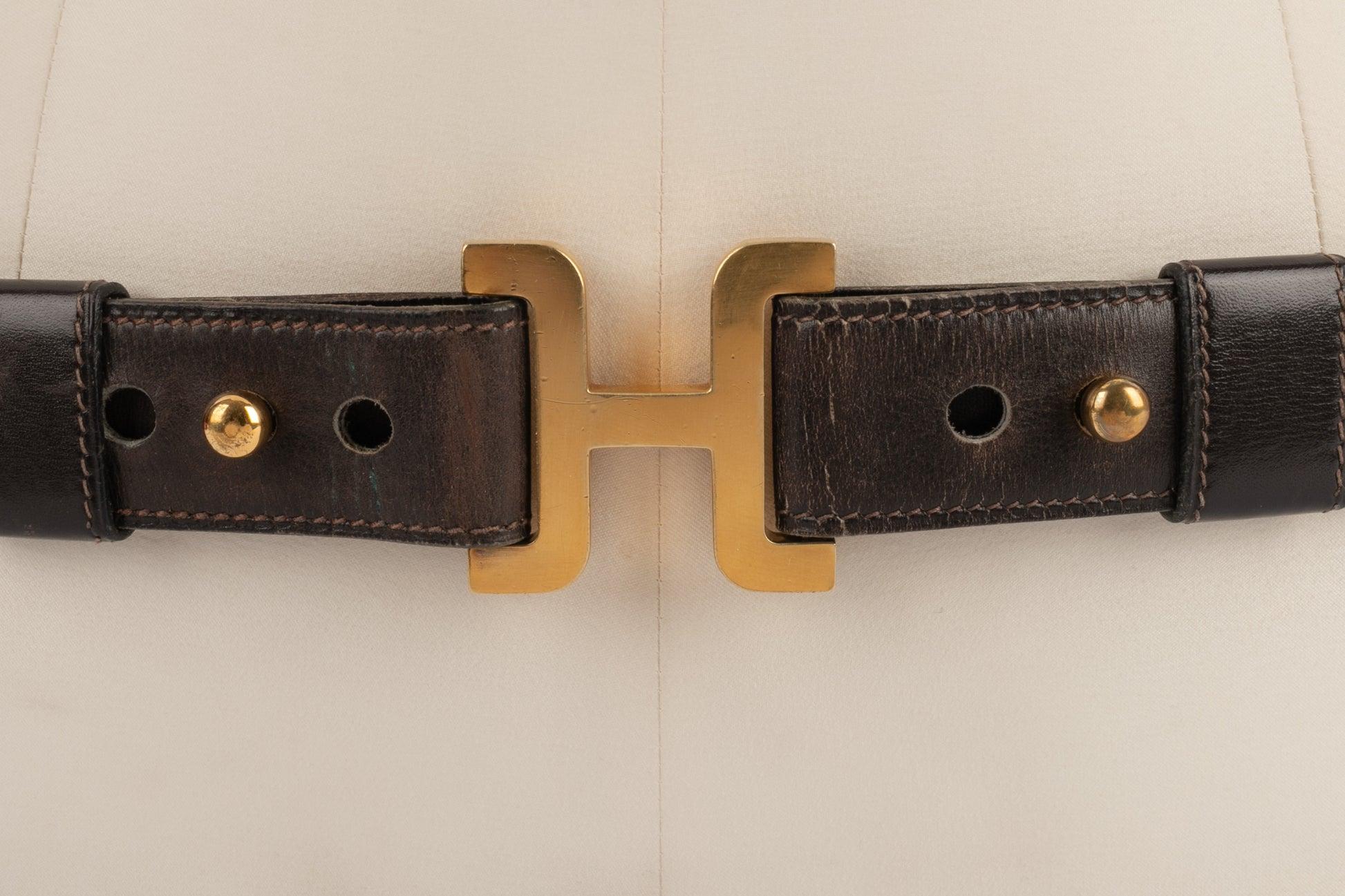 Hermès Brown Leather Belt For Sale 3