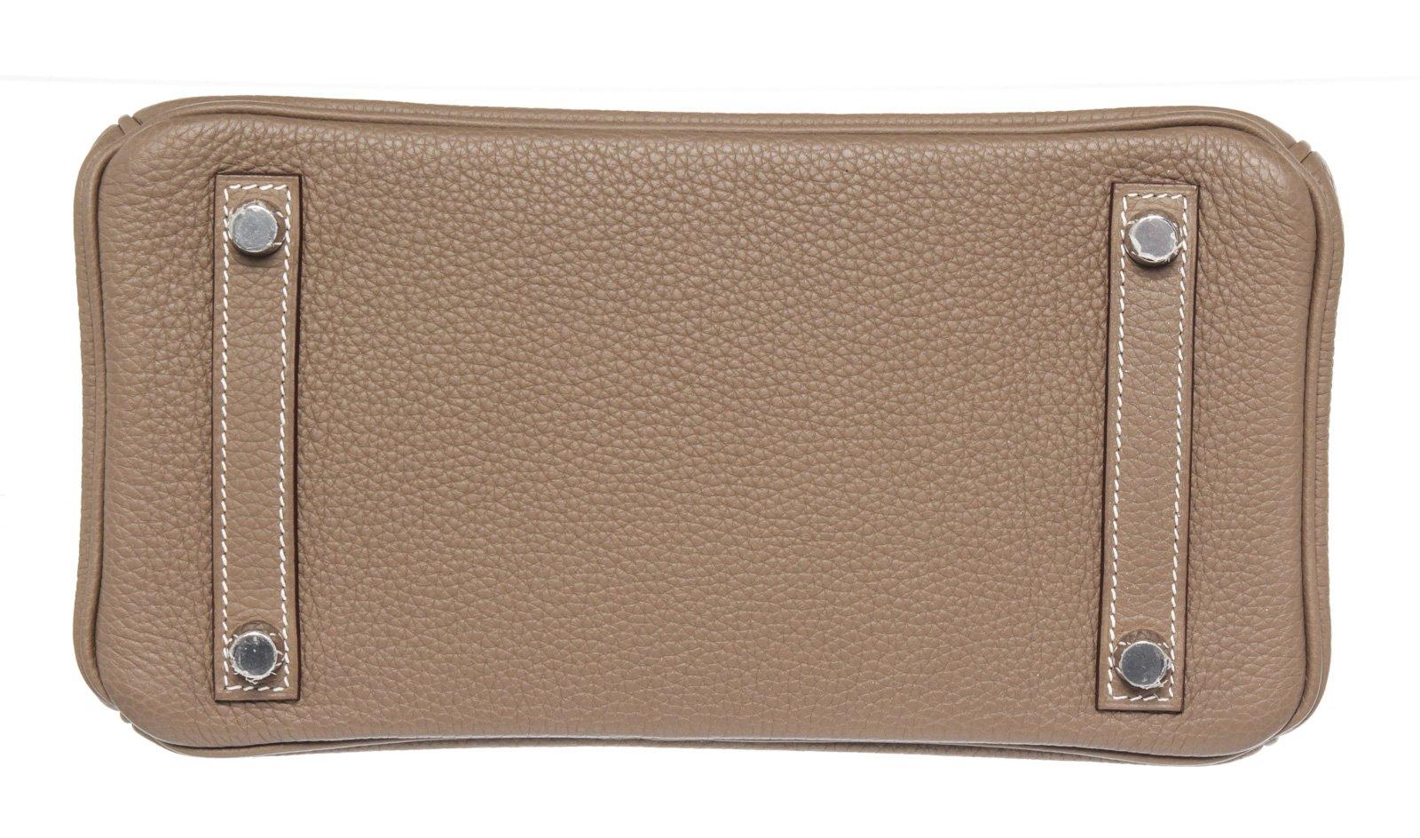 Hermes Brown Leather Birkin 25cm Satchel Bag 1