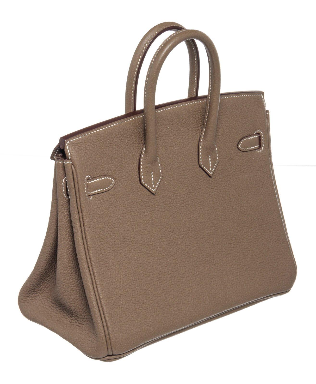 Hermes Brown Leather Birkin 25cm Satchel Bag 2