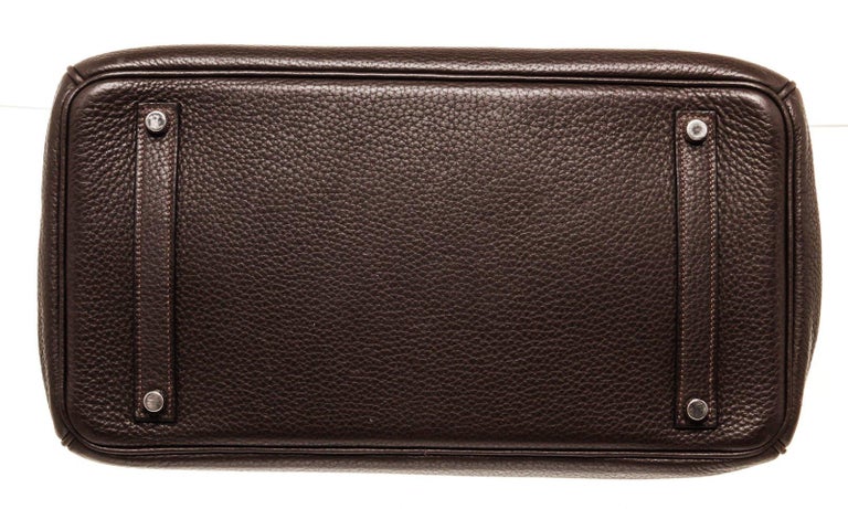 Hermes Brown Leather Birkin 35cm Satchel Bag In Good Condition For Sale In Irvine, CA