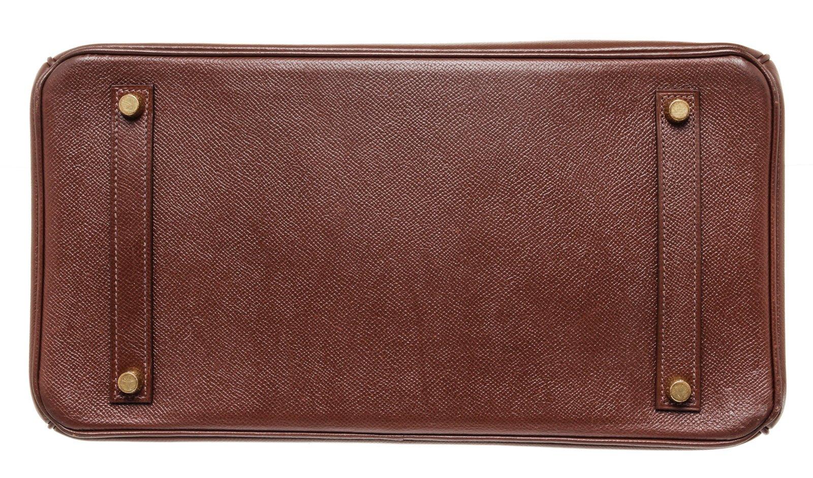 Women's or Men's Hermes Brown Leather Birkin 35cm Satchel Bag