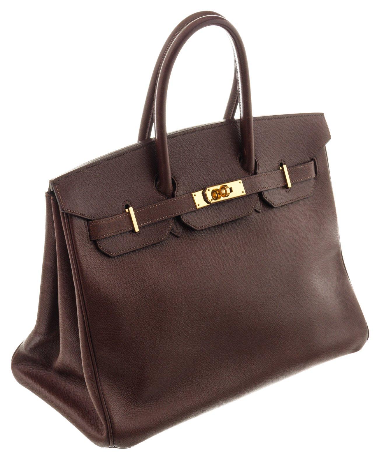 Hermes Brown Leather Birkin 35cm Satchel Bag 2