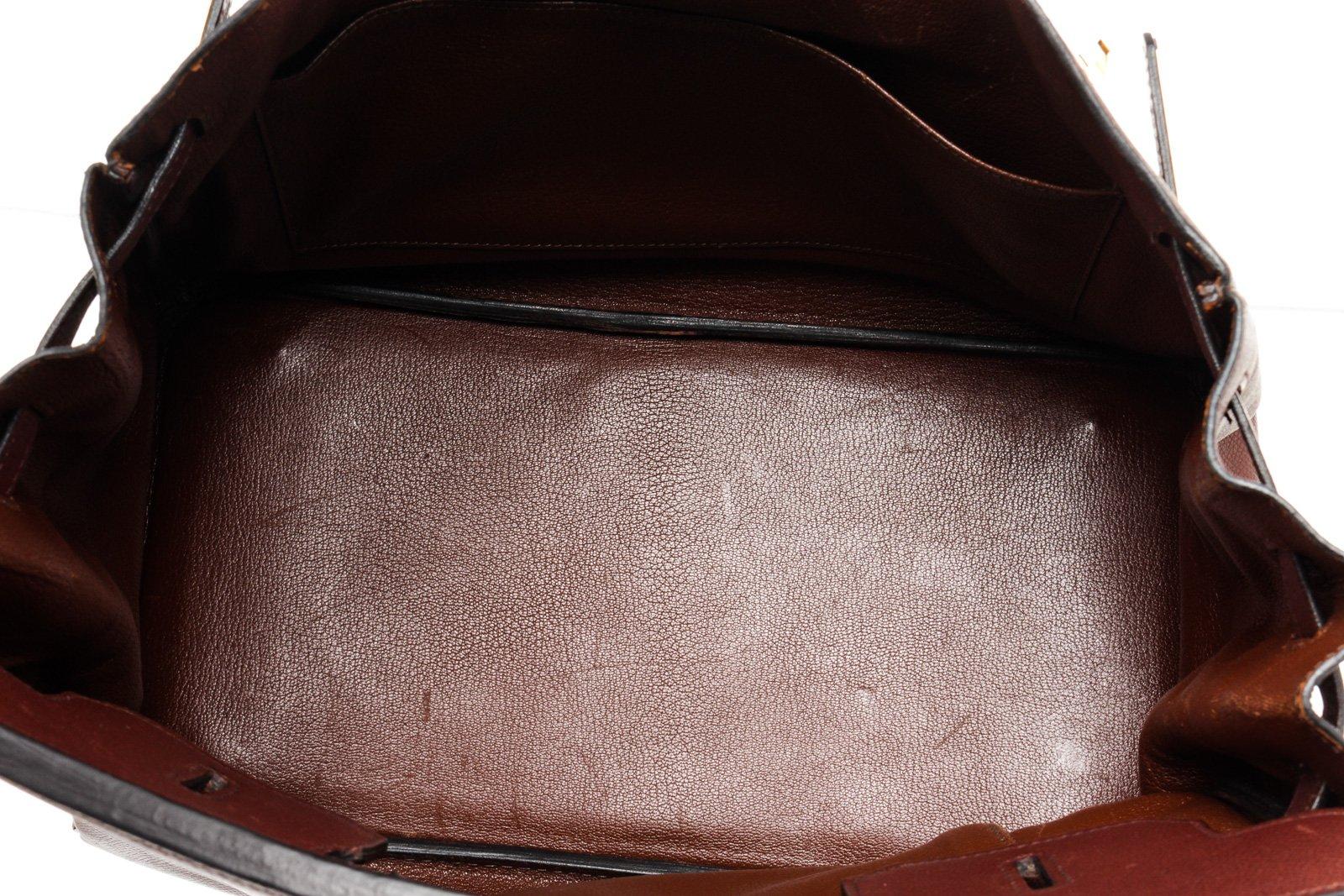 Women's Hermes Brown Leather Birkin 35cm Satchel Bag