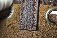 Hermes Brown Leather Drawstring Bucket Sling Evelyne Bag 1H0123