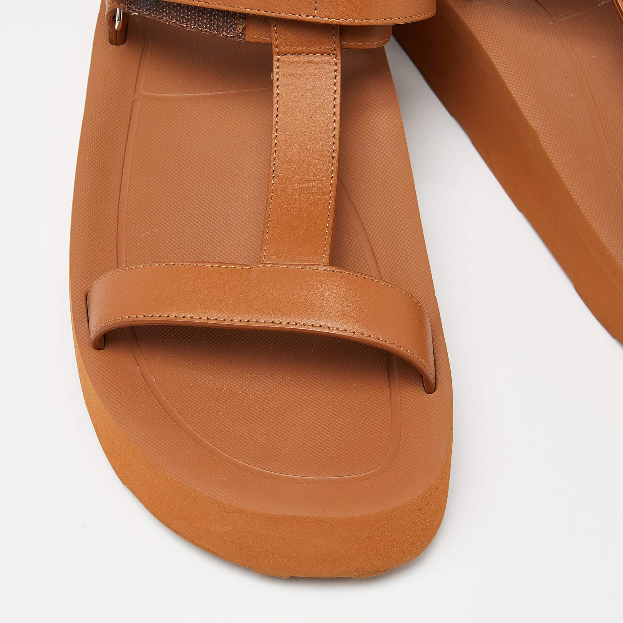 Hermès Brown Leather Enid Gladiator Sandals Size 40 2