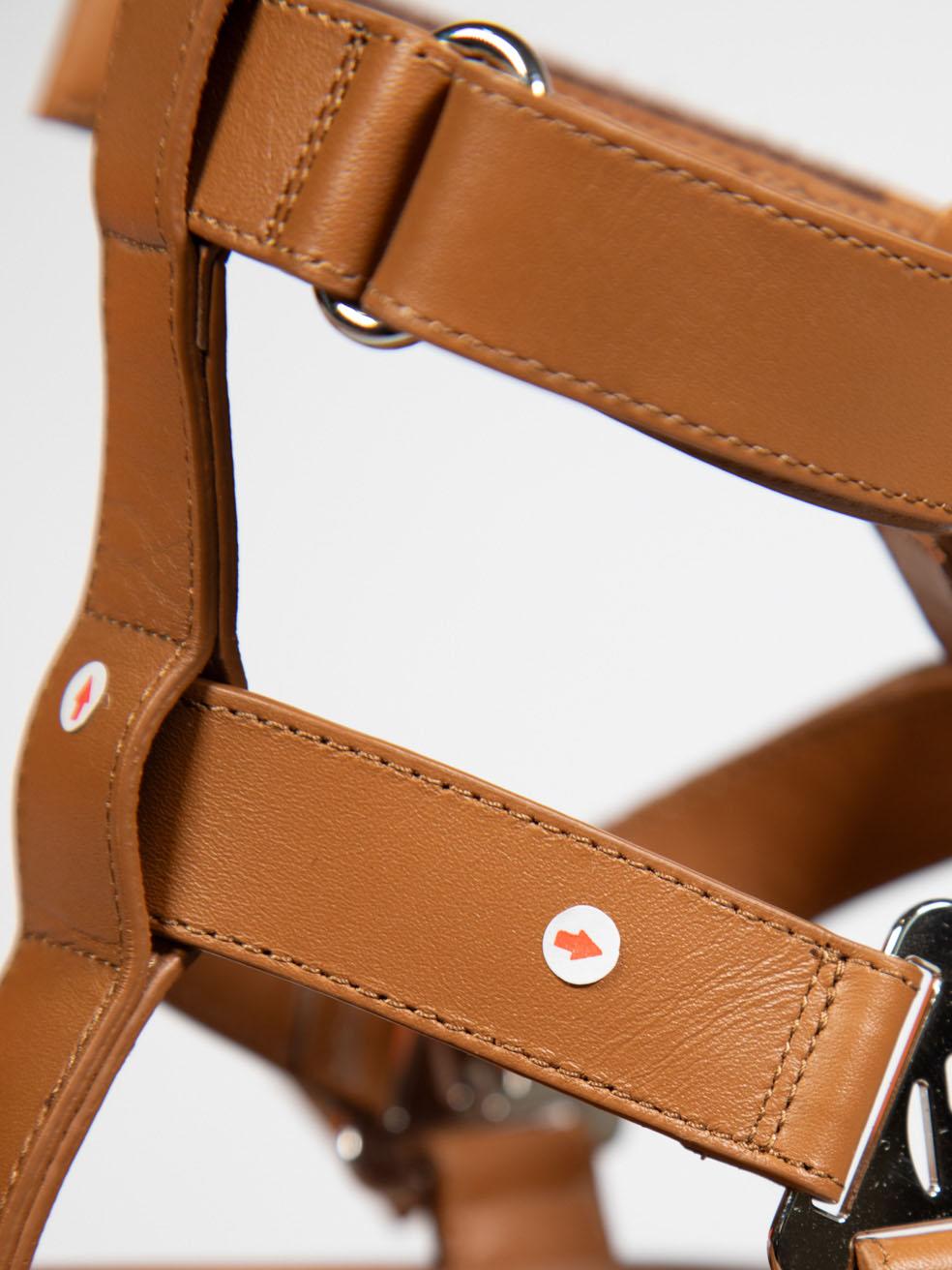Hermès Brown Leather Enid Gladiator Sandals Size IT 37.5 For Sale 6