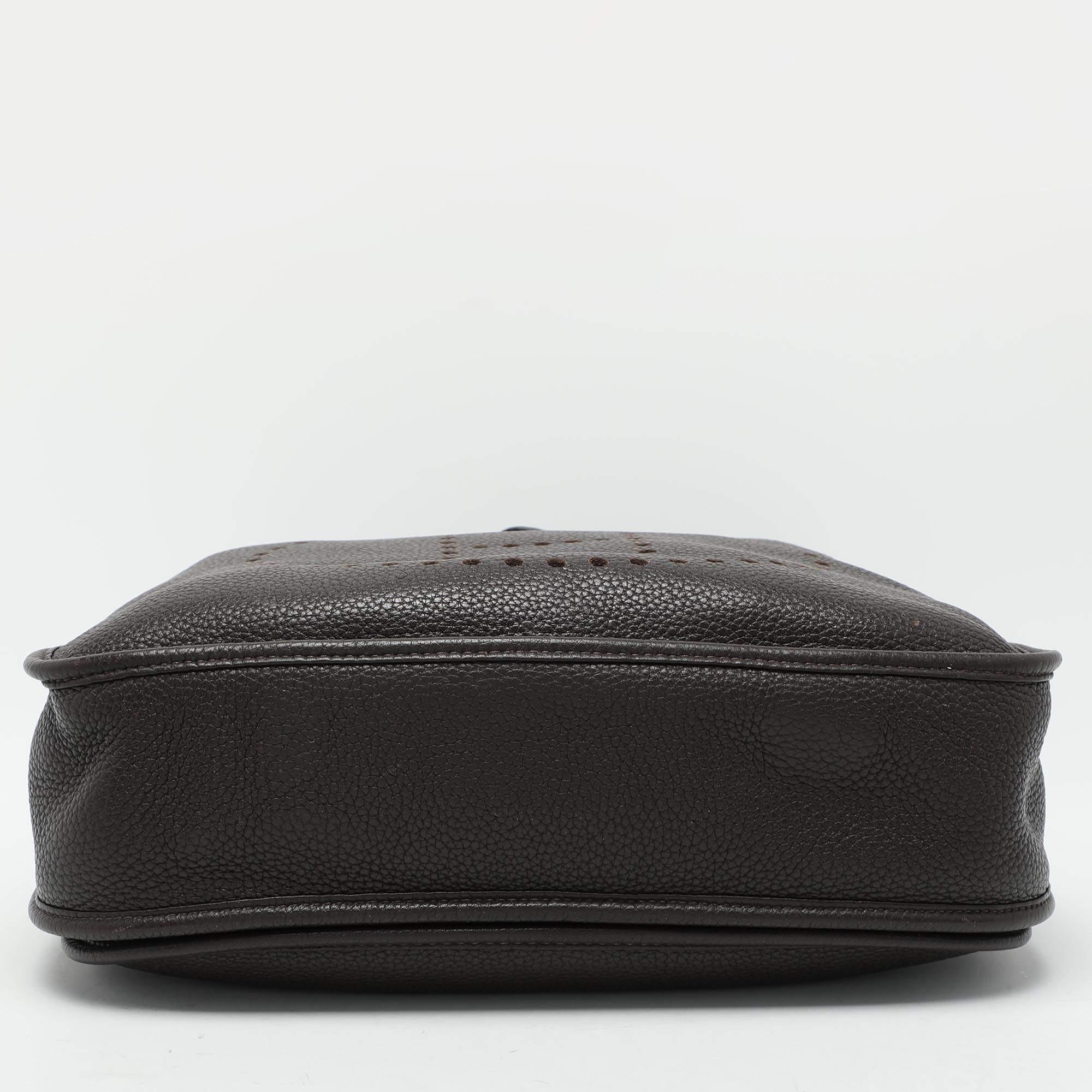 Hermes Brown Leather Evelyne III GM Bag For Sale 1