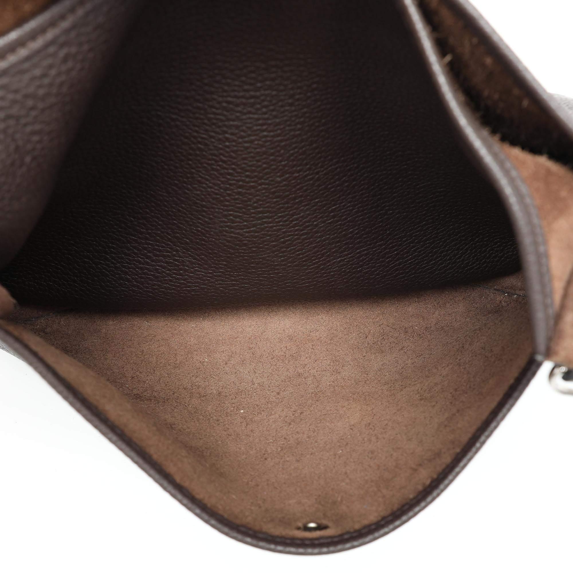 Hermes Brown Leather Evelyne III GM Bag For Sale 2