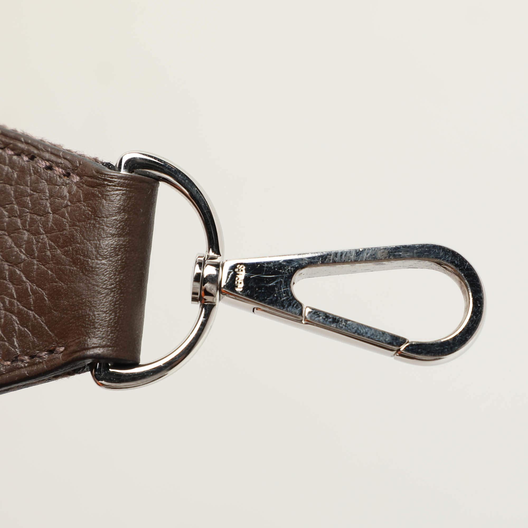 Hermes Brown Leather Evelyne III PM Bag For Sale 2