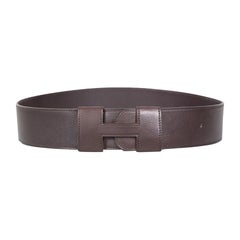 Hermès Brown Leather H Belt