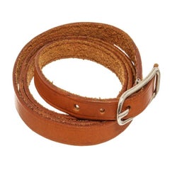 Hermes Brown Leather Hapi Bracelet