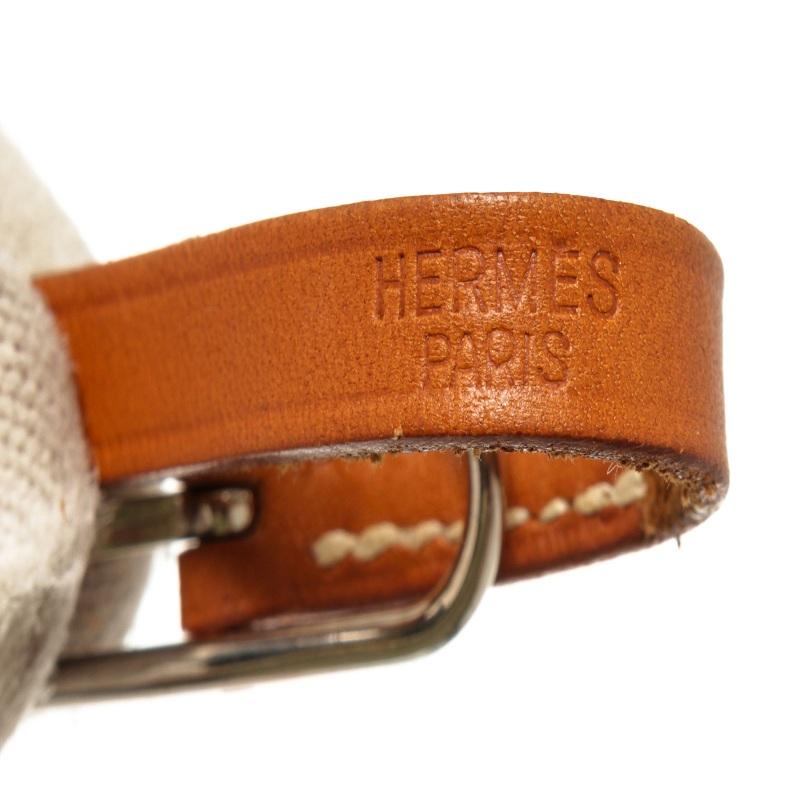 Hermes Brown Leather Hapi Bracelet For Sale 3
