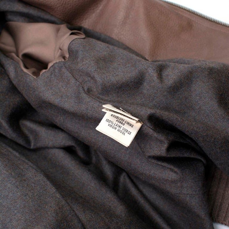 Hermes Brown Leather Jacket US 4 at 1stDibs | hermes leather jacket
