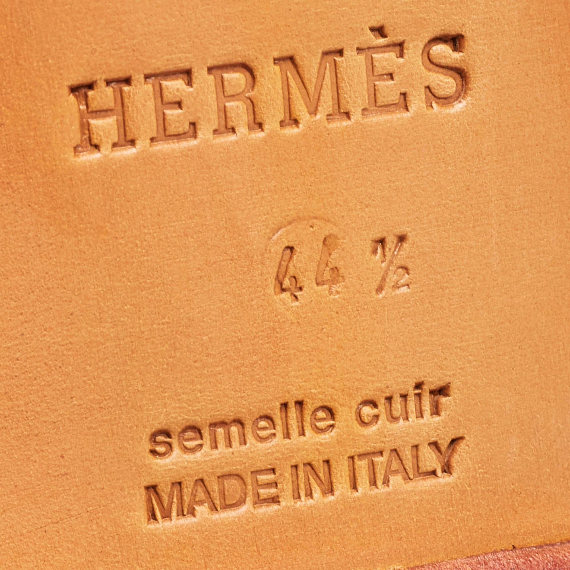 Men's Hermes Brown Leather Kent Derby Size 44.5