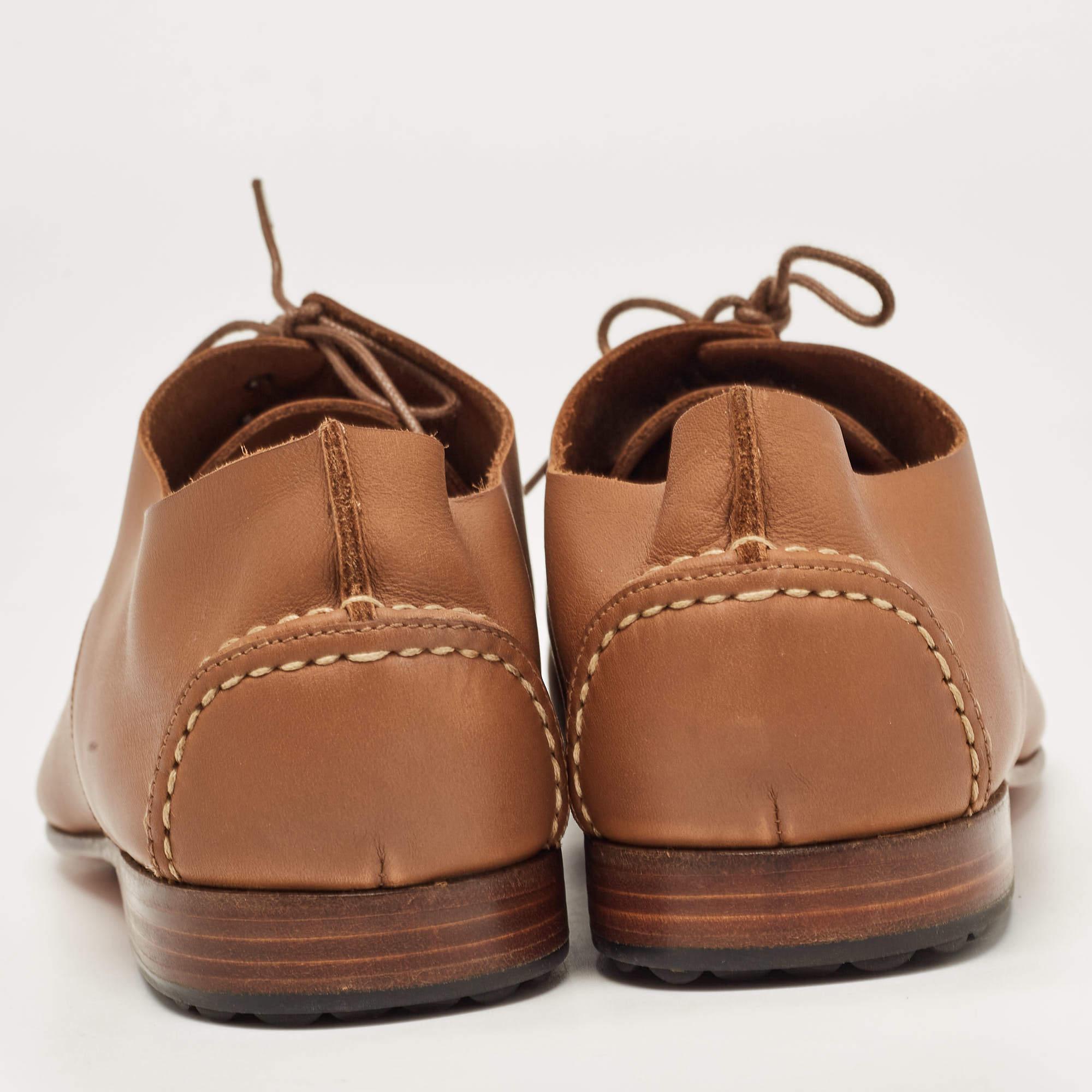 Hermes Brown Leather Kent Derby Size 44.5 1