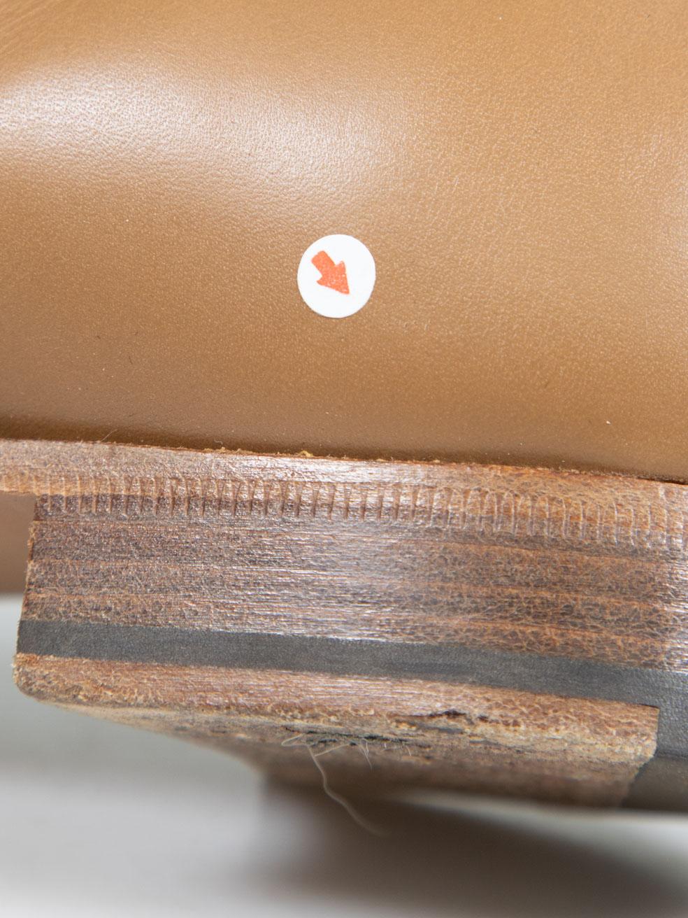 Hermès Brown Leather Neo Ankle Boots Size IT 40 For Sale 3