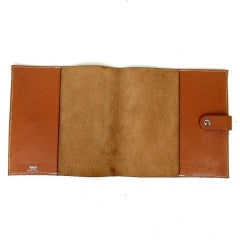 Hermès - Couverture de carnet de notes en cuir brun 867842