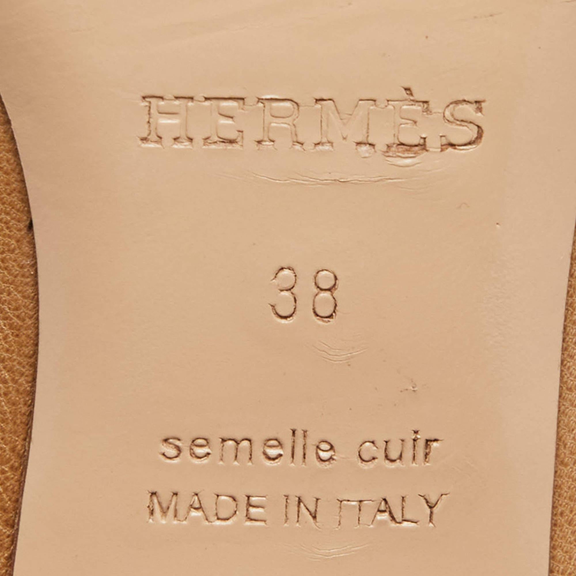 Hermes Mules Paradis en cuir Brown Taille 38 1