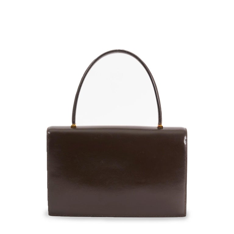 Hermès Brown Leather Top Handle Bag at 1stDibs | hermes top handle bag