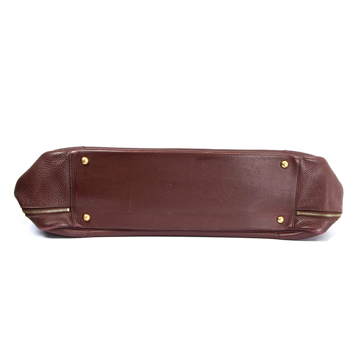 HERMES brown leather VICTORIA 50 Travel Bag Havane Clemence 2