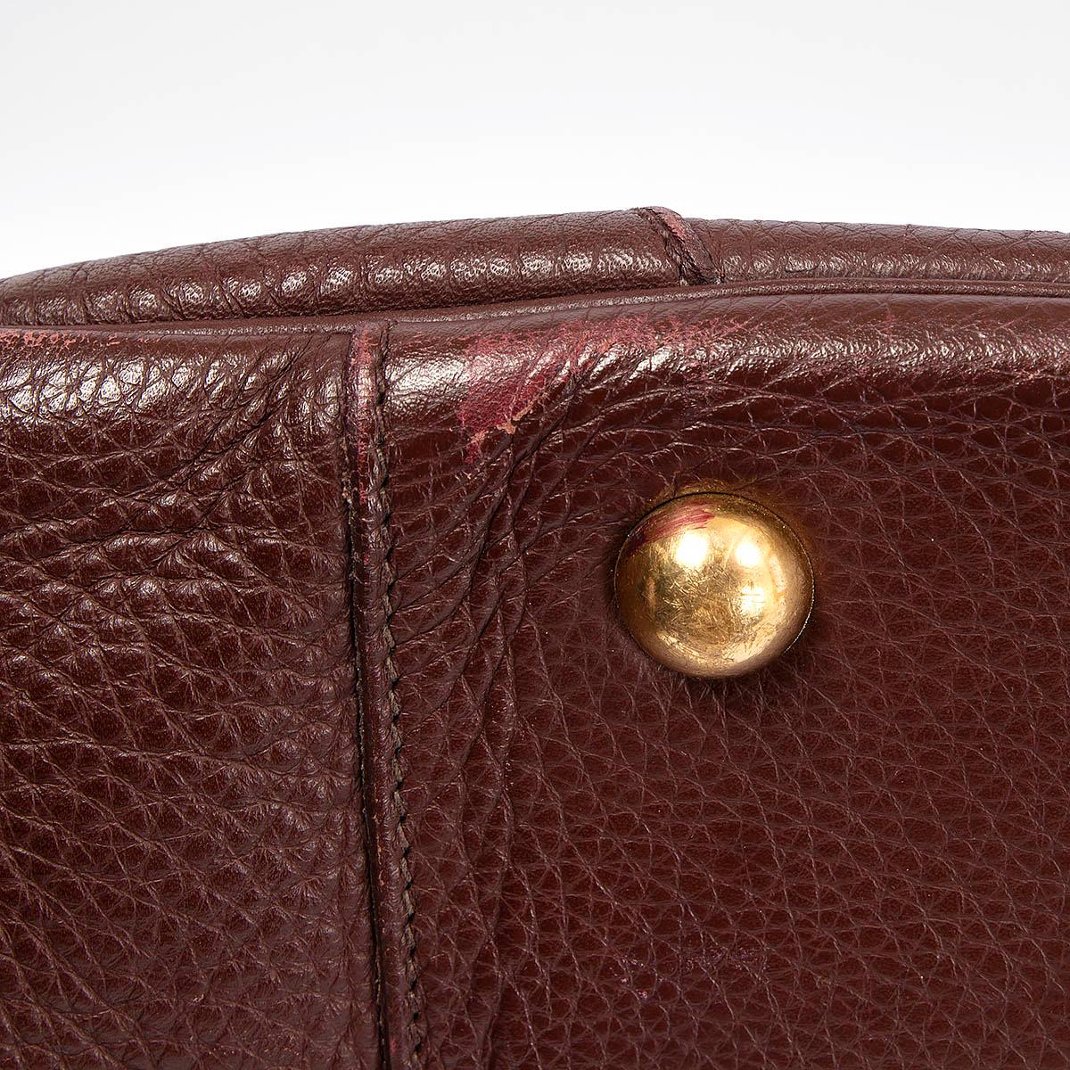 HERMES brown leather VICTORIA 50 Travel Bag Havane Clemence 4
